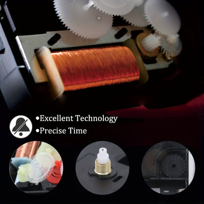Night Light Vintage Analogue Alarm Clock with for Quiet and Clearly Readable