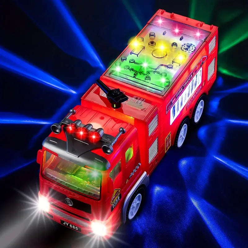 Light with Flash Up Fire Truck for Adventurous Toy for Children