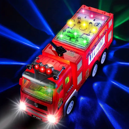 Light with Flash Up Fire Truck for Adventurous Toy for Children