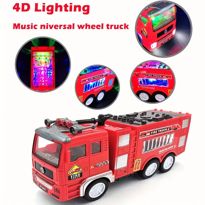 Light with Flash Up Fire Truck for Adventurous Toy for Children