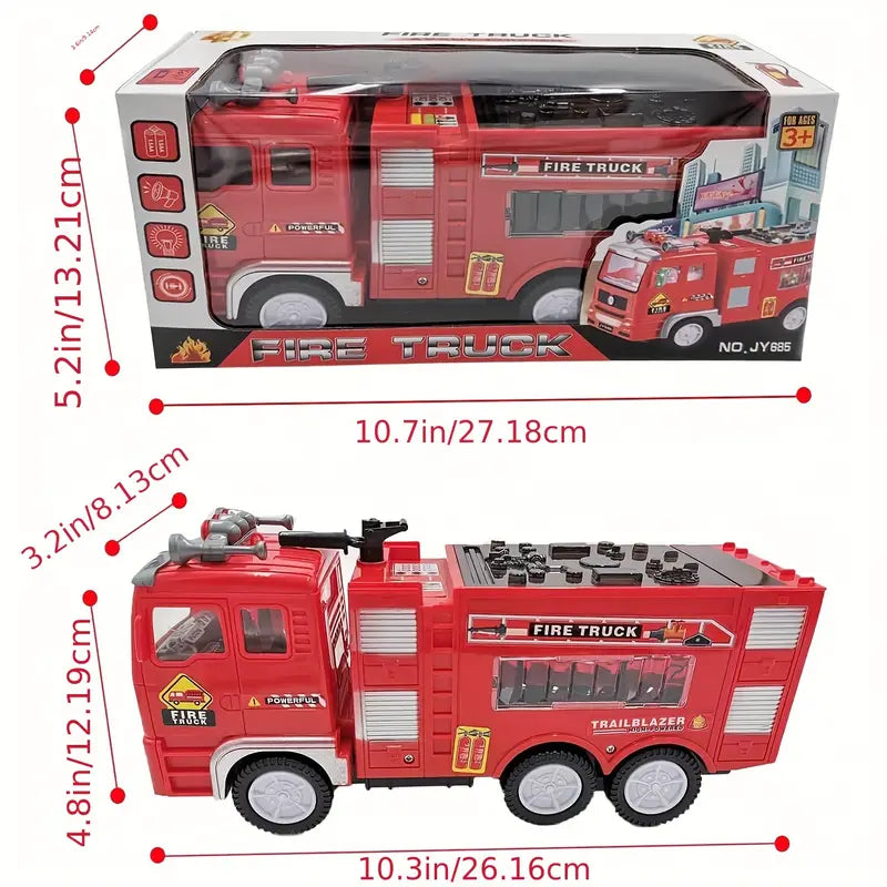 Light with Flash Up Fire Truck for Adventurous Toy for Children