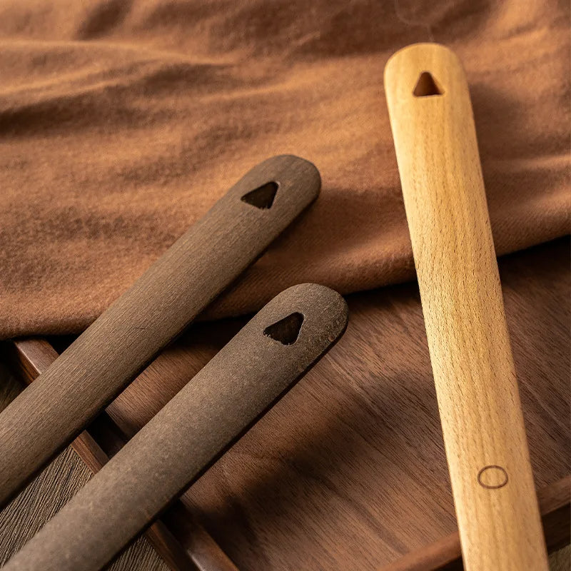 Minimalist Wooden Shoe Horn with Wall Mount