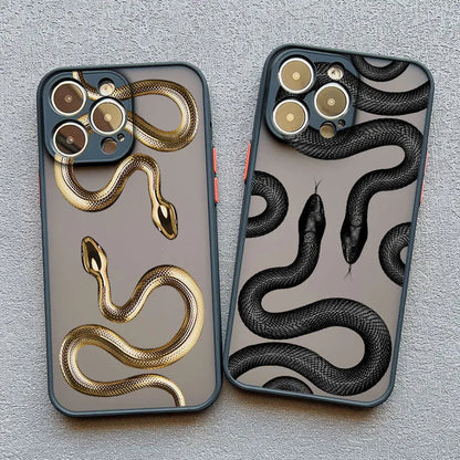 Case with Phone Snake Pattern with Shock Absorbing and Slim Design