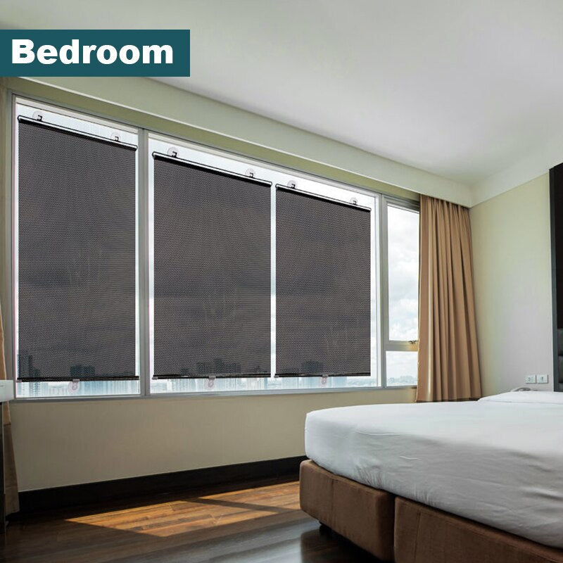 Sun-Blocking Roller Blind for Easy Installation and Protection