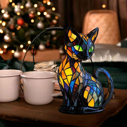 Light Decorative Cat Lamp with Mosaic Design and Warm Ambient for Stylish Home Decoration