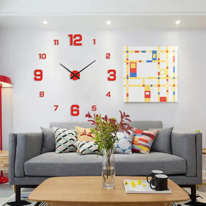 Clock with Decorative Wall Roman Numerals for Silent Quartz Clock for Modern Interiors