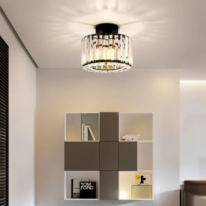 Light with Crystal Ceiling Modern Finish for Living Room and Bedroom