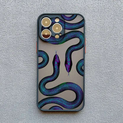 Case with Phone Snake Pattern with Shock Absorbing and Slim Design