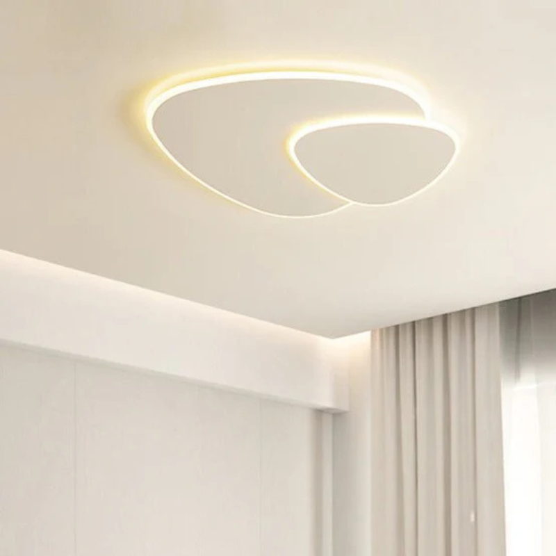 Light with Minimalistic LED Ceiling Organic Elliptical Shape for Modern Interiors