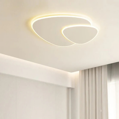 Light with Minimalistic LED Ceiling Organic Elliptical Shape for Modern Interiors