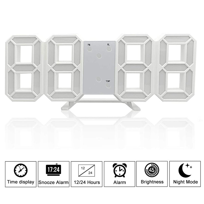 Clock Smart 3D Digital with Modern Design for Your Nightstand