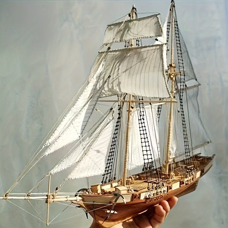 Classic Wooden Sailing Ship Model for Detailed 3D Puzzle for Ship Enthusiasts