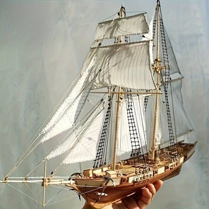 Classic Wooden Sailing Ship Model for Detailed 3D Puzzle for Ship Enthusiasts