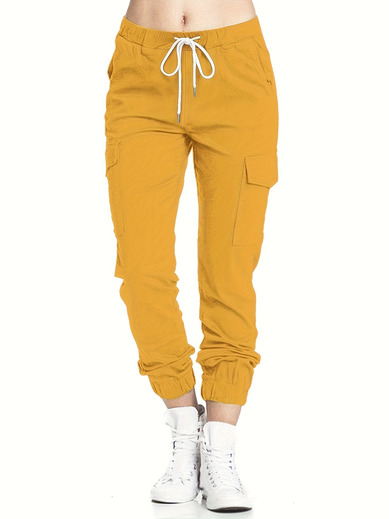 Ladies' Cargo Trousers with Pockets and a Comfortable Fit for Casual Everyday Wear