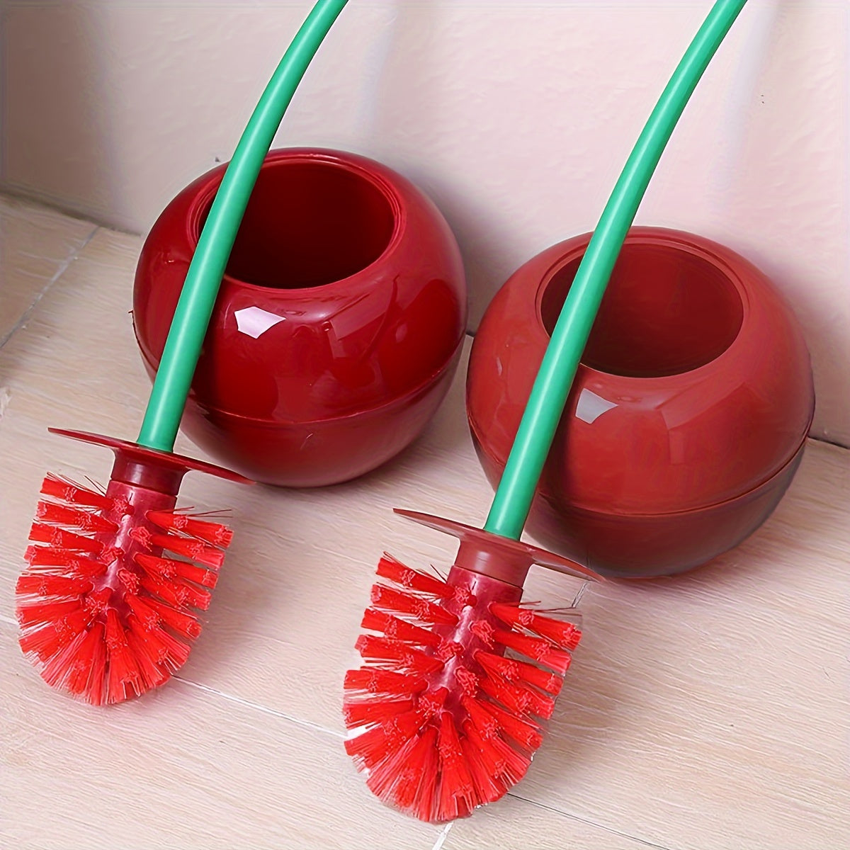 Brush Cherry-Shaped Toilet for Stylish Bathroom Cleaning