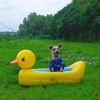 Ring with Inflatable Duck Shaped Swimming Design for Dogs for Safe Water Fun
