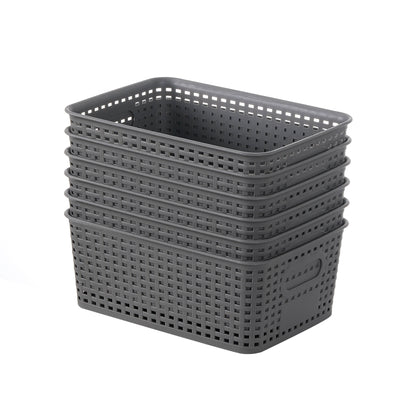 Storage Baskets with Plastic Woven Set for Practical, Lightweight and Versatile in Use
