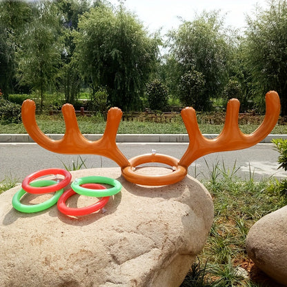 Game Inflatable Reindeer Antler Ring Toss for Fun Christmas and Party Game