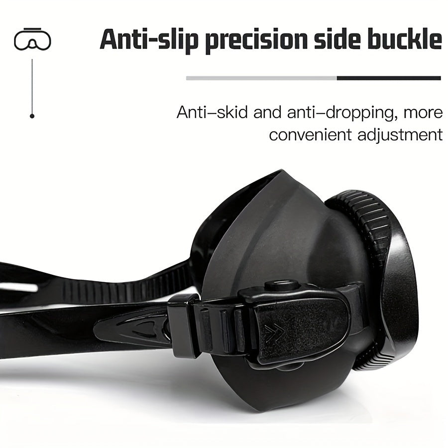 Case Tempered Diving Mask with Storage for Dive Goggles with Anti-Fog and Camera Mount