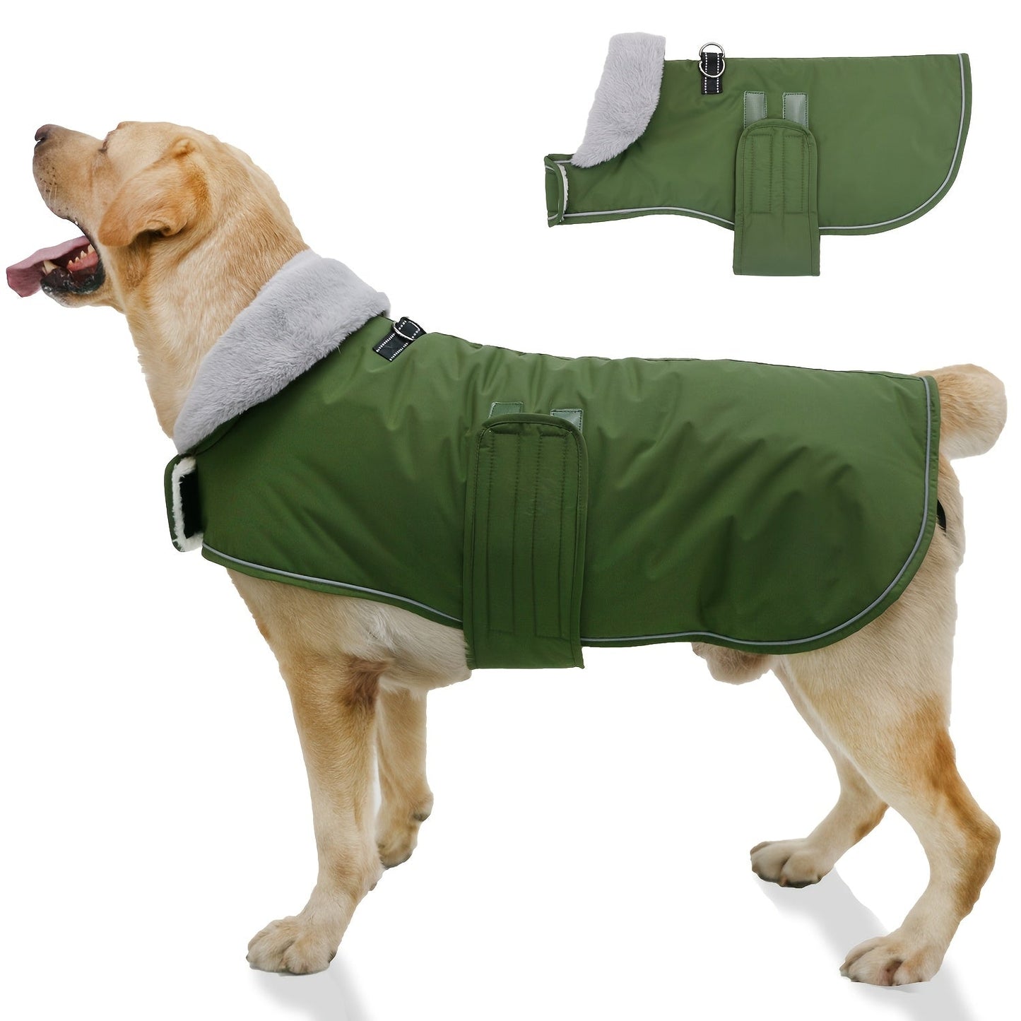 Dog Coat with Warm Lining for Various Dog Breeds for Winter Use