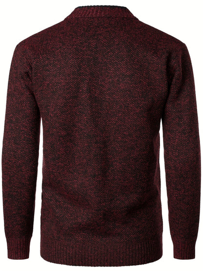 Men's Knitted Cardigan with Buttons for Warm and Comfortable for Autumn and Winter
