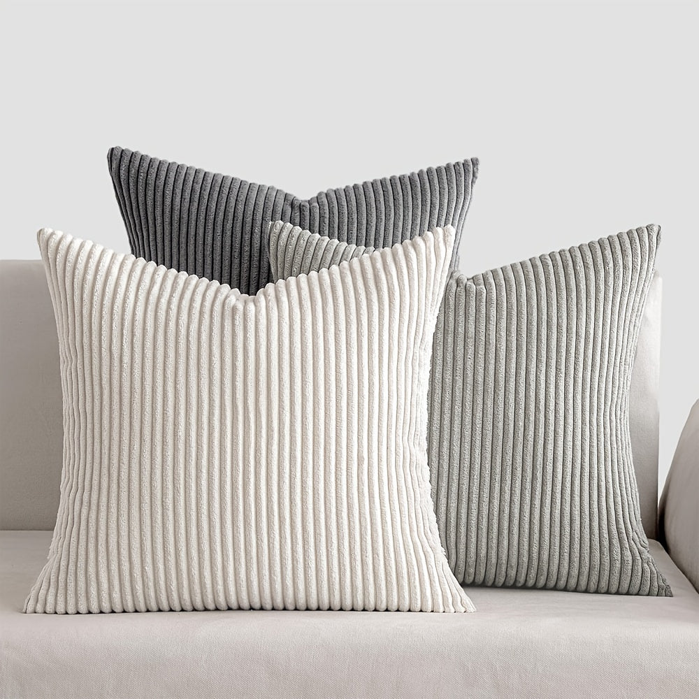 Cushion with Bohemian Rib Cover with Stripe Texture for Soft, Stylish, and Decorative
