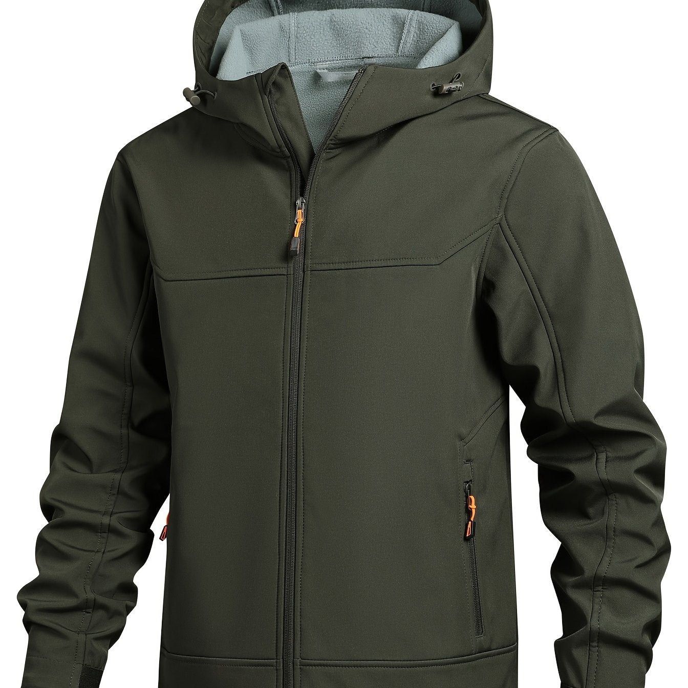 Men's Outdoor Softshell Jacket with Hood for Quick-Drying and Windproof