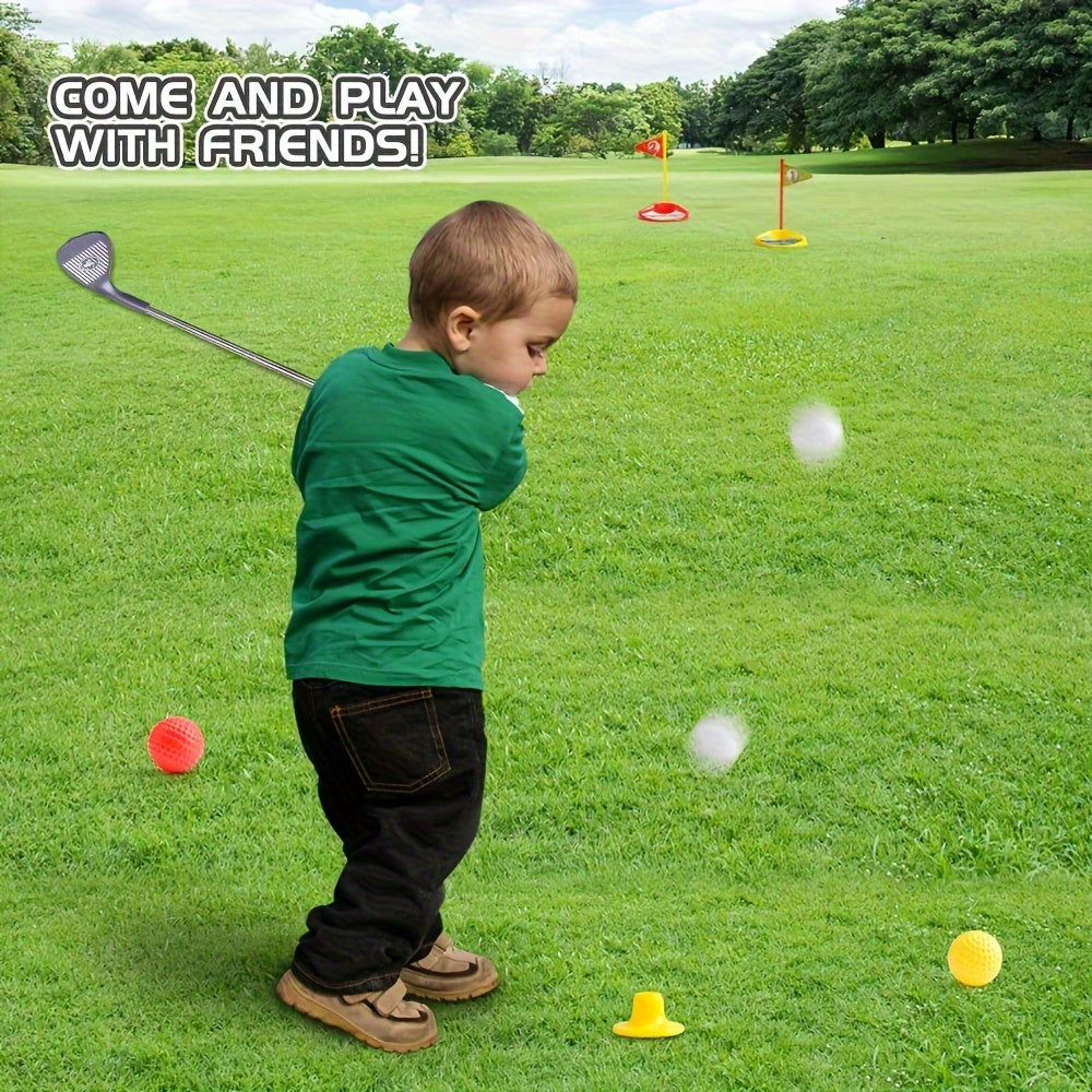 Set with Kids Golf Design for Children for Adjustable Clubs and Goals for Endless Playtime Fun