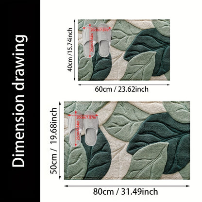 Mat Leaf Bath for Absorbent, Plush, and Comfortable for the Bathroom