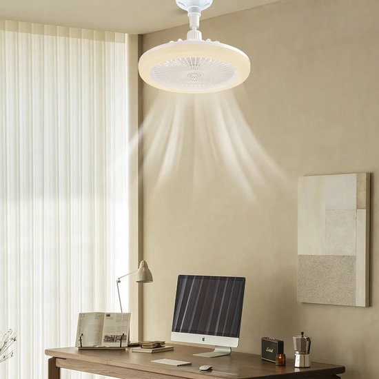Light with Ceiling Fan with LED Design for Lamp Fitting and Comfortable Cooling