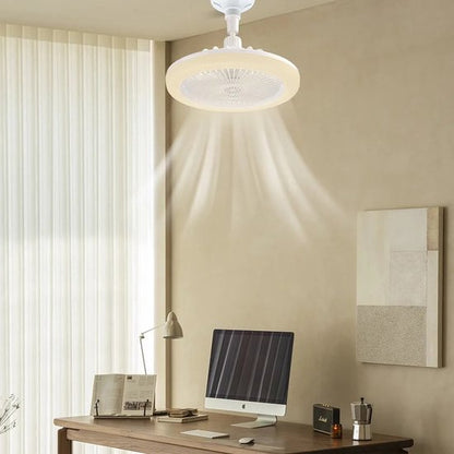 Light with Ceiling Fan with LED Design for Lamp Fitting and Comfortable Cooling