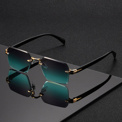 Glasses with Rimless Square Design for Men for Elegance and Comfort in One