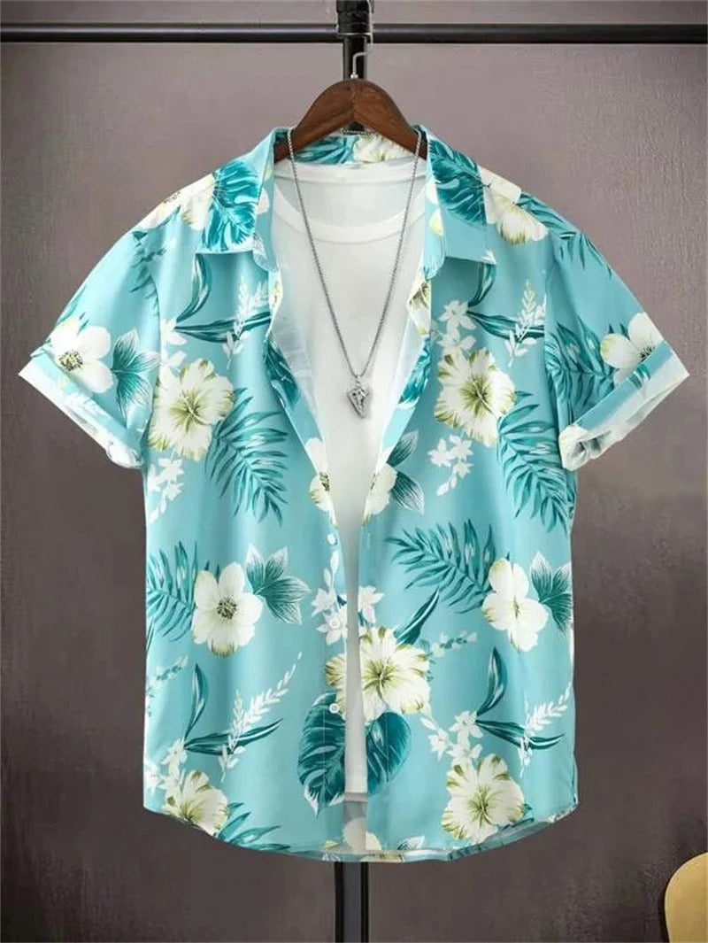 Tropicwave Men's Palm Print Shirt for Fresh and Fashionable