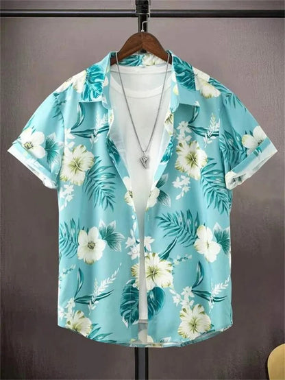 Tropicwave Men's Palm Print Shirt for Fresh and Fashionable