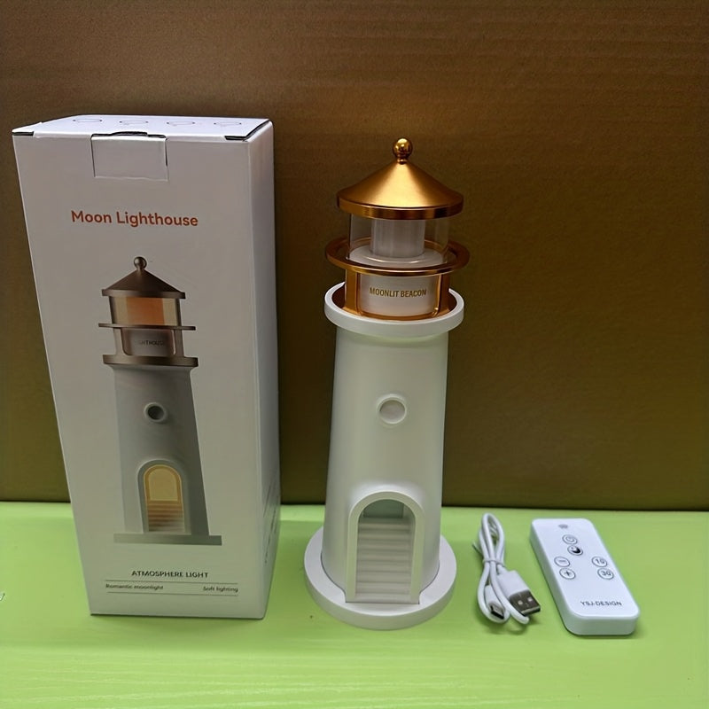 Table Lamp with Decorative Lighthouse Adjustable Light for Interiors