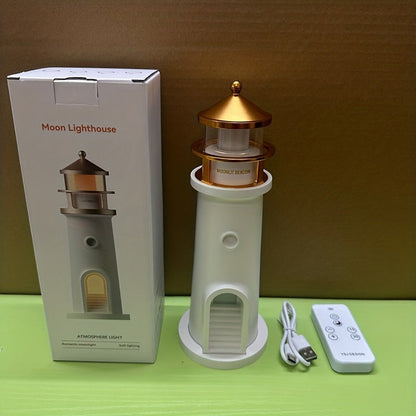 Table Lamp with Decorative Lighthouse Adjustable Light for Interiors