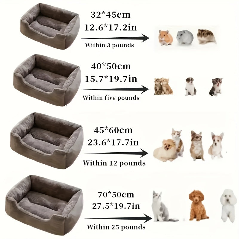 Dog with Soft Cat and Bed for Small Pets with Comfortable Plush Edge