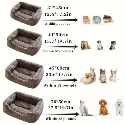 Dog with Soft Cat and Bed for Small Pets with Comfortable Plush Edge