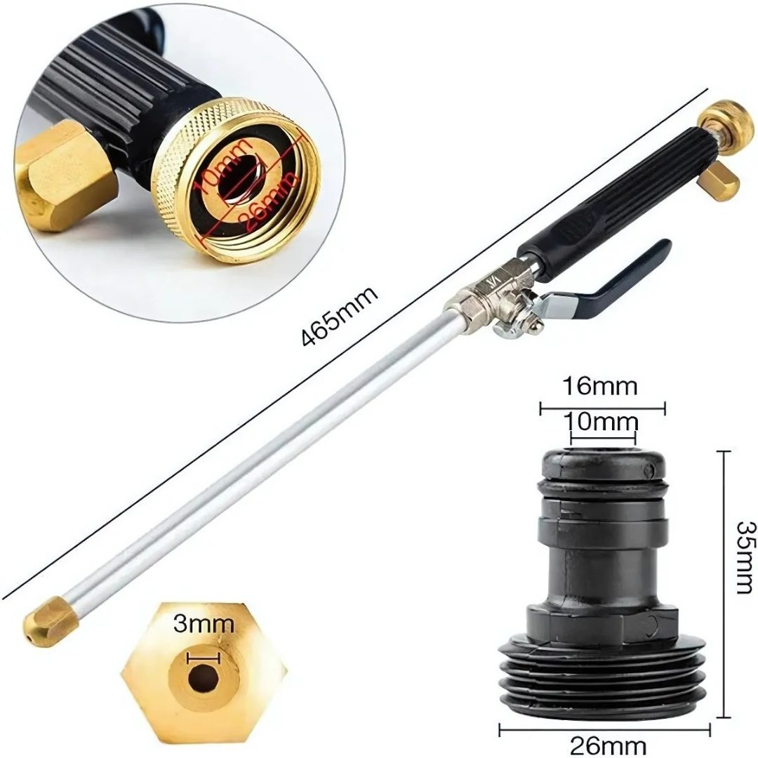 Garden Hose with Powerful High-Pressure Spray Gun for Design for Thorough Outdoor Cleaning