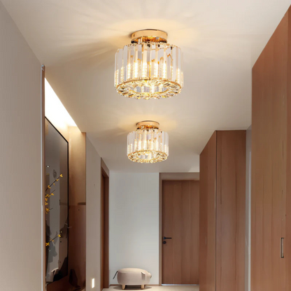 Light with Crystal Ceiling Modern Finish for Living Room and Bedroom