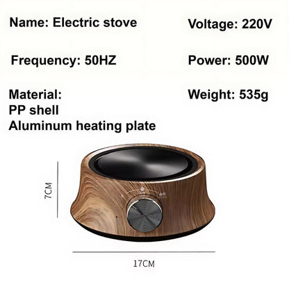 Plate with Mini Electric Temperature Control for Compact Use