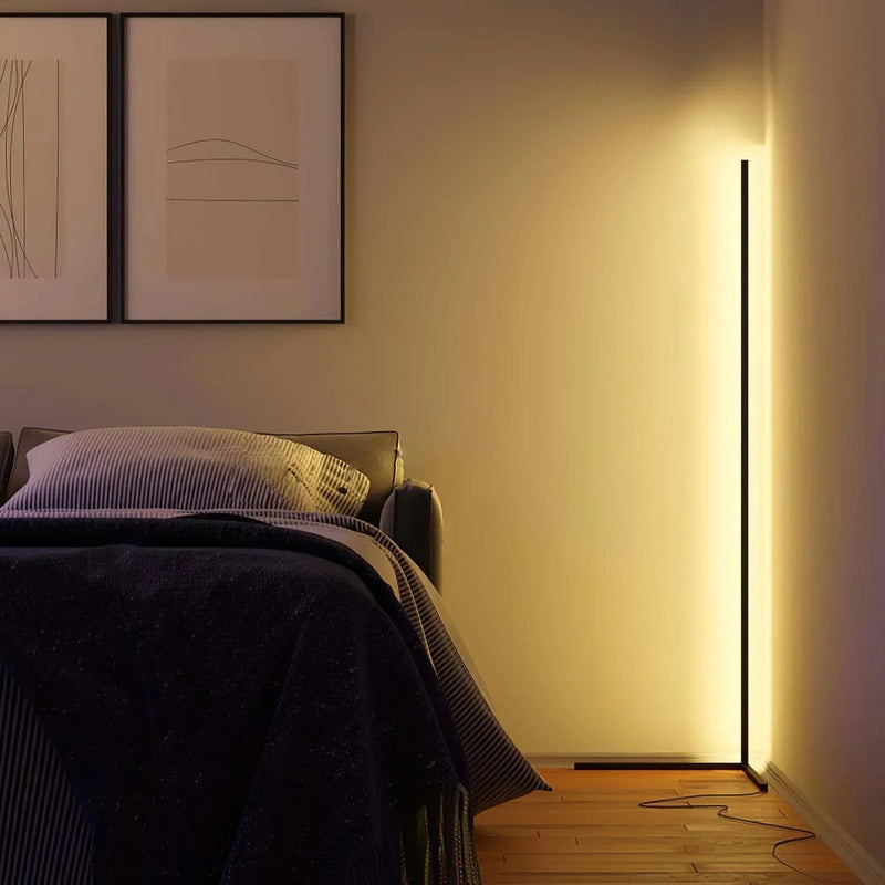 Light with Minimalist LED Floor Lamp with Dimmable Settings and Modern Linear Design