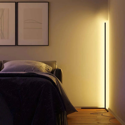 Light with Minimalist LED Floor Lamp with Dimmable Settings and Modern Linear Design