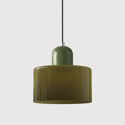 Glass with Retro Pendant Lamp with Shade and Adjustable Cord for a Warm Atmosphere