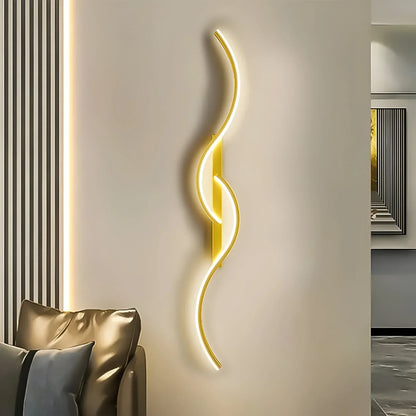 Wall Lamp with Modern Curved LED Design for Indoor Use with Atmospheric Lighting