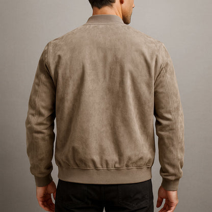 Stylish Men's Summer Jacket with Suede Look and Comfortable Modern Fit