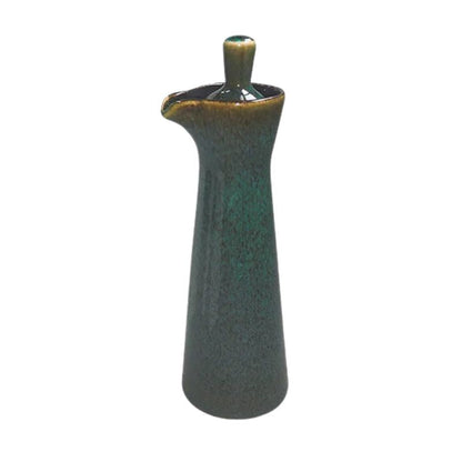 Dispenser with Stylish Ceramic Oil Drip-Free Spout for Kitchen and Table