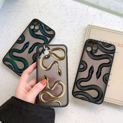 Case with Phone Snake Pattern with Shock Absorbing and Slim Design