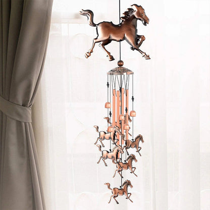 Decorative Wind Chime with Horse Figures for a Relaxing Garden and Balcony