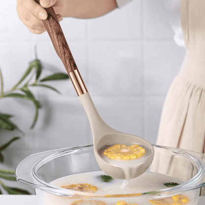Utensil with 10-Piece Silicone Kitchen Set for Heat Resistant and Suitable for Everyday Use